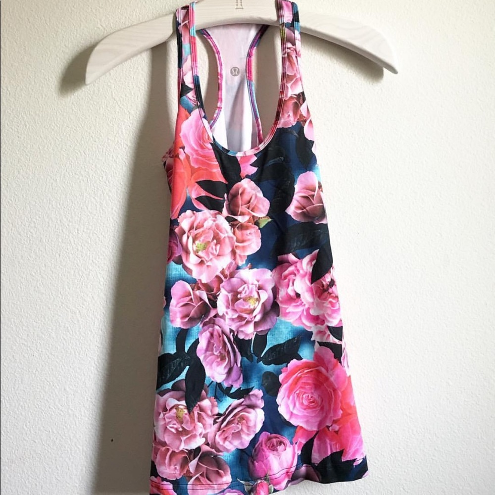 Lululemon Reversible Cool Racerback -Secret Garden